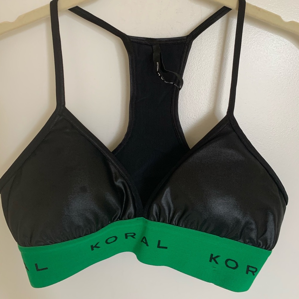 Koral Faux Leather Sports Bra